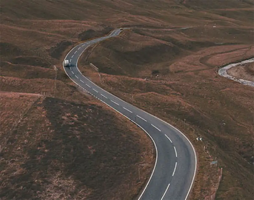 Long windy road