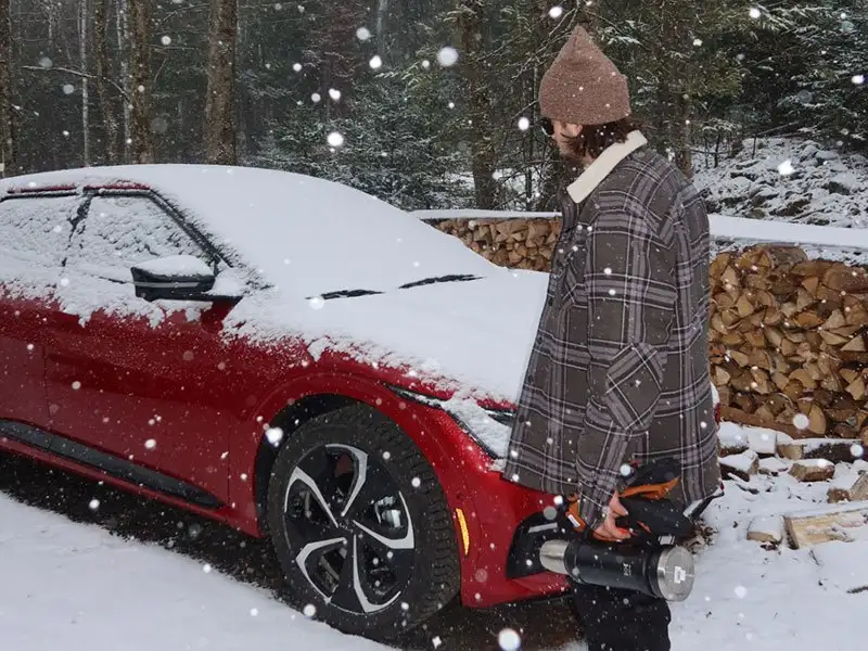 Kia EV6 winter road trip to Montreal