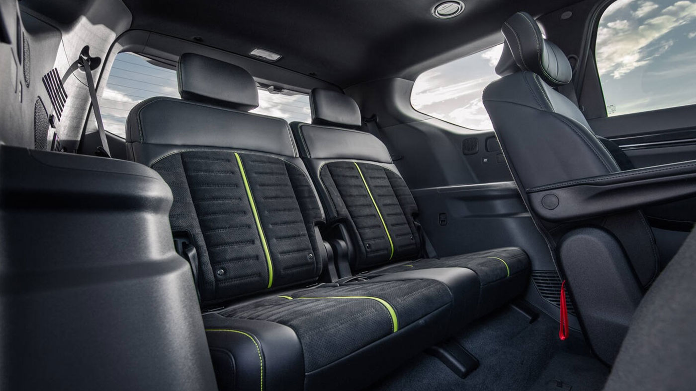 EV9 GT interior third row seating.