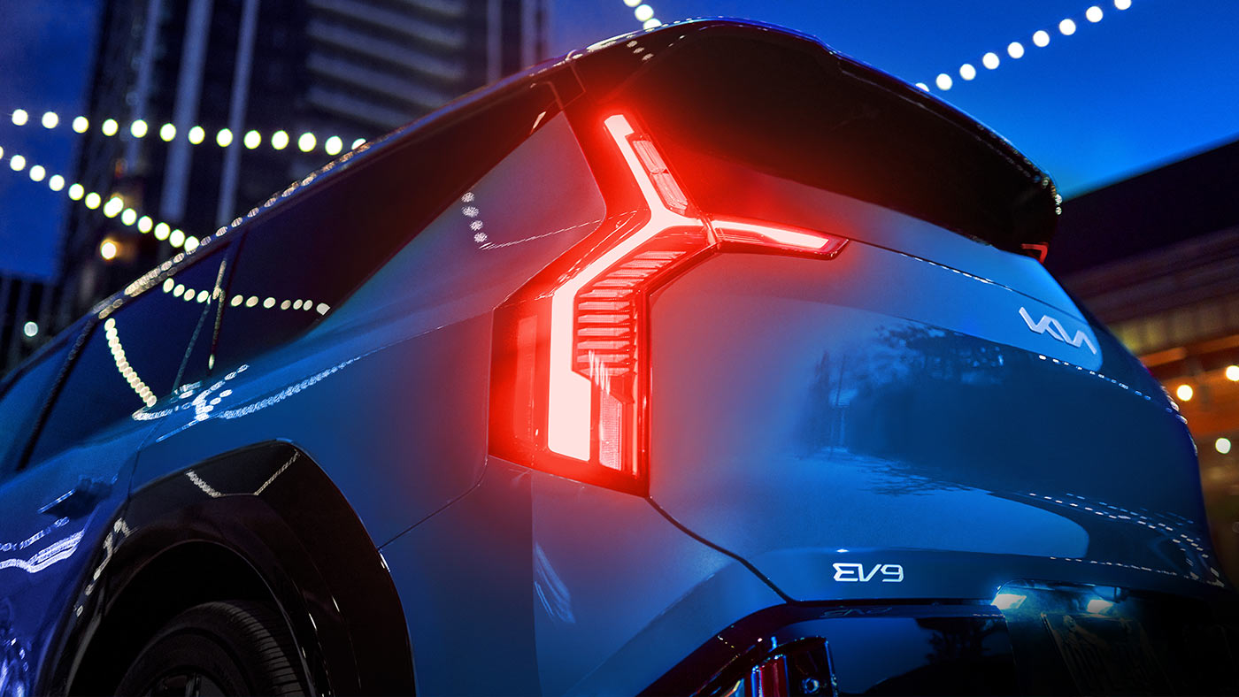 Kia EV9 LED taillights.