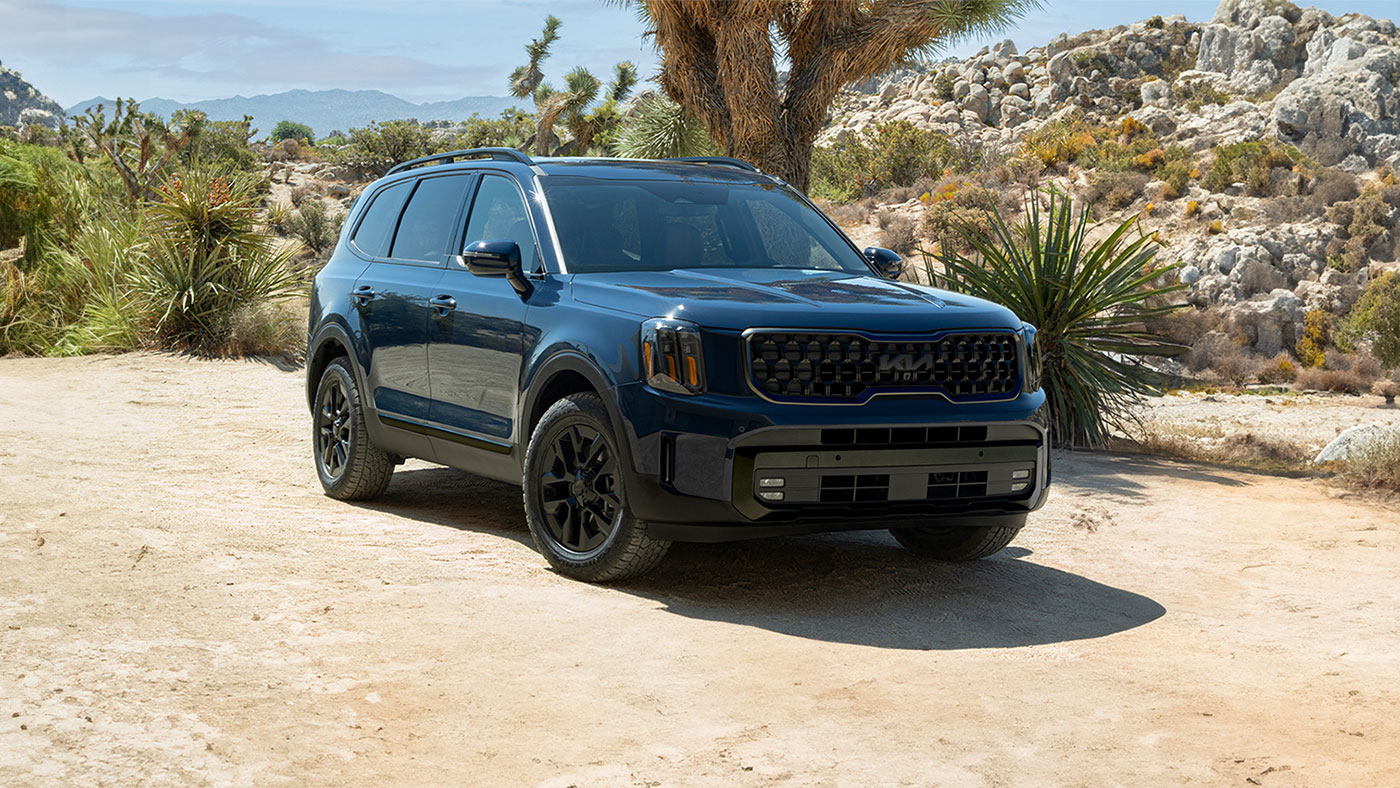 The Telluride X-Pro in Midnight Lake Blue front exterior.