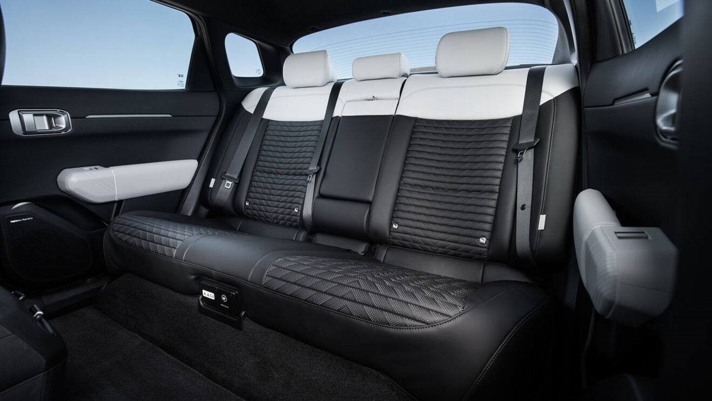 2026 electric sedan Kia EV4 interior rear seating