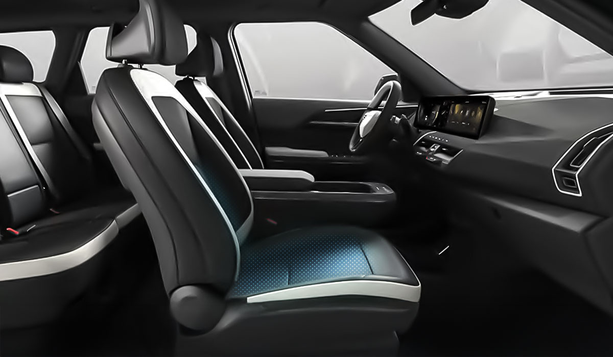 Kia EV5 electric Compact SUV interior heated and ventilated seating 