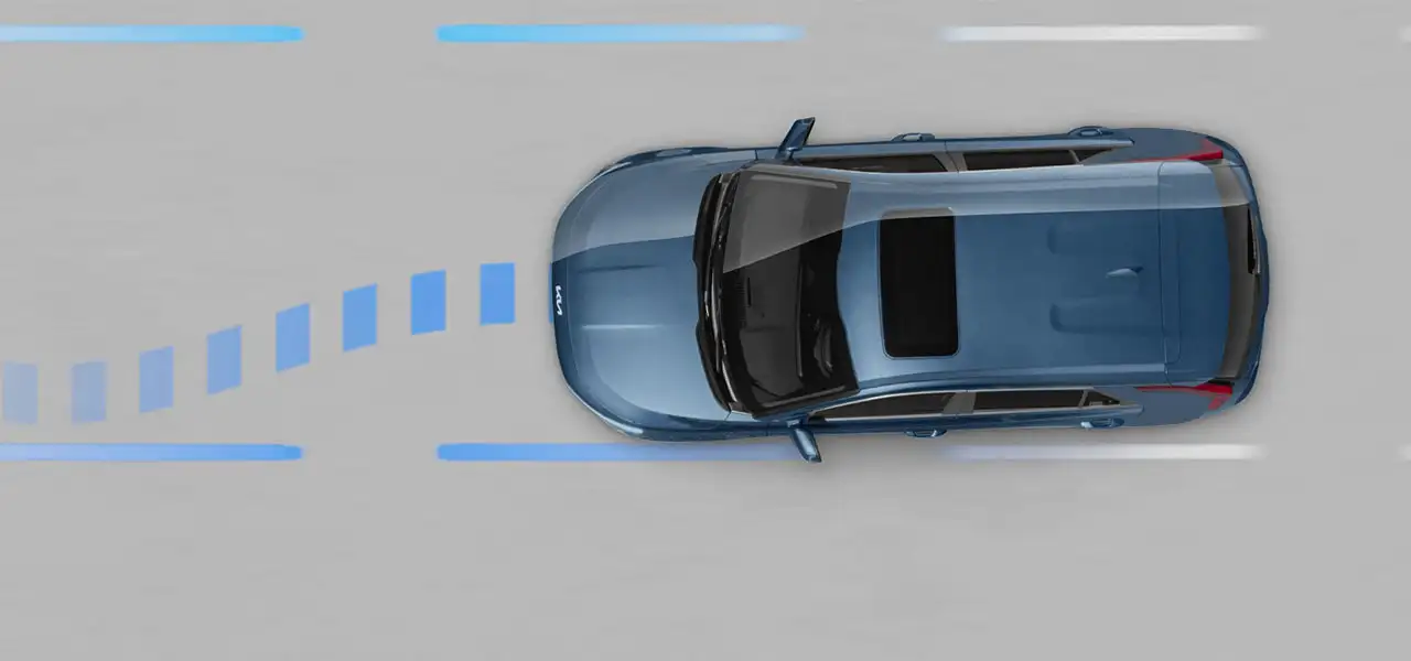 The Niro Hybrid with Lane Keep and Follow Assist safety feature.
