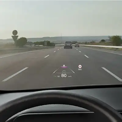 The Niro Hybrid with available Heads-Up Display.