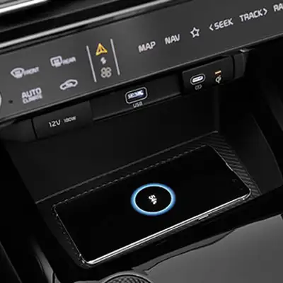 The Niro Hybrid with available Wireless Smartphone Charger.