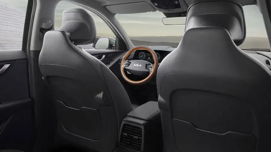 The Niro Hybrid with available Heated Steering Wheel.