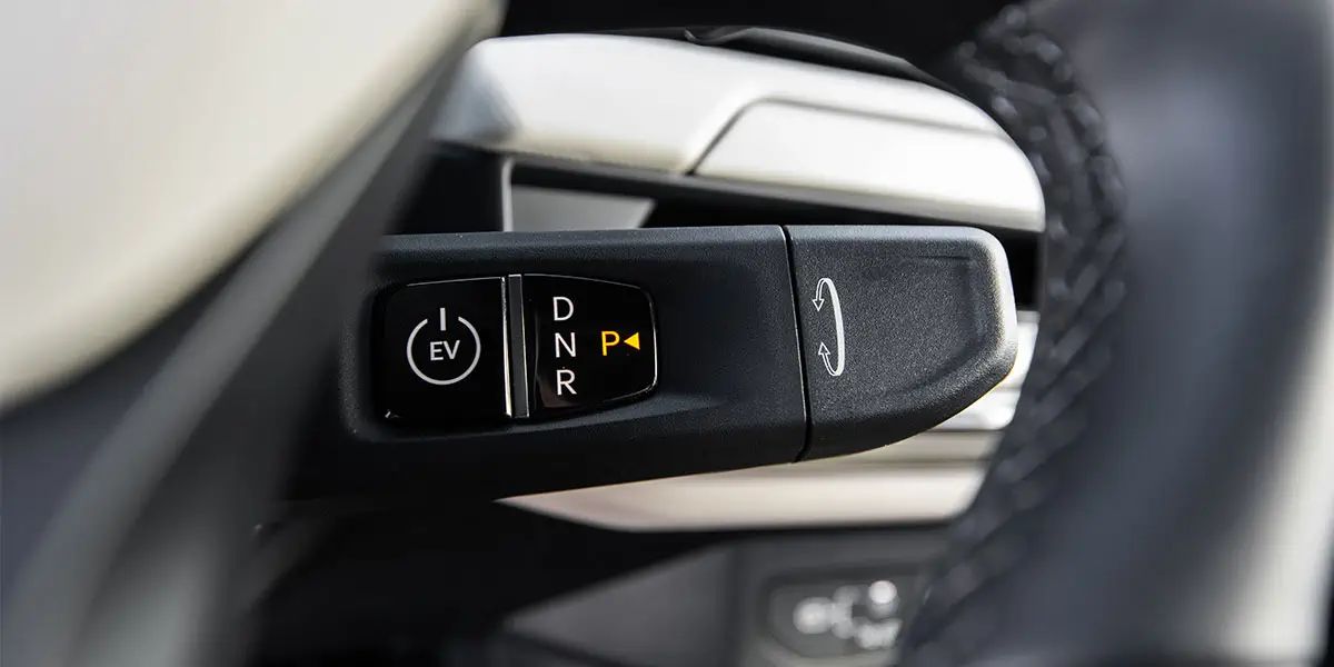 Kia EV4 electric sedan column-mounted electronic shifter
