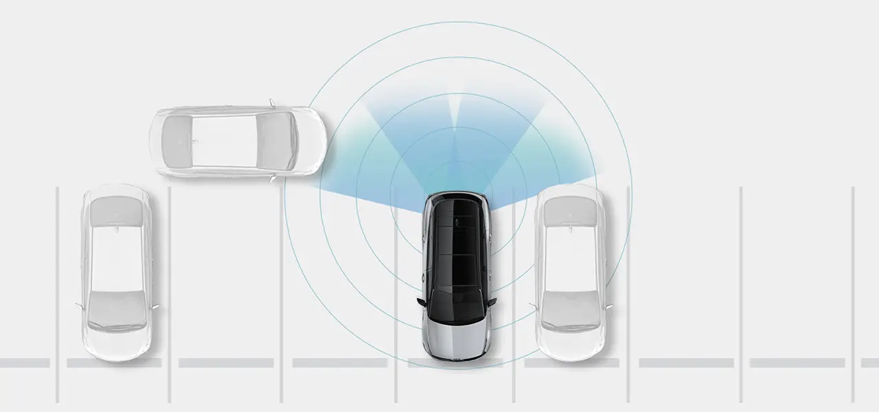 Sportage with available rear cross-traffic collision-avoidance assist safety feature.